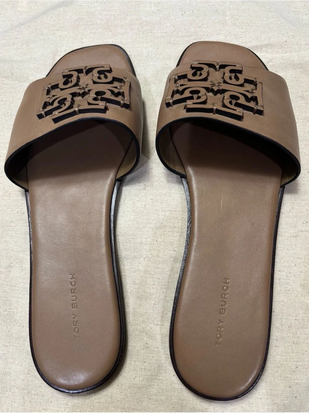Tory Burch Ines Sandals Leather Slide Size 8.5